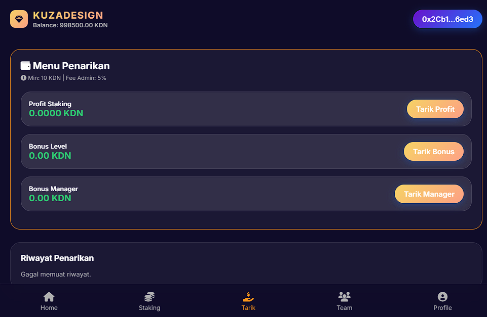 WEB3 STAKING TOKEN BSC